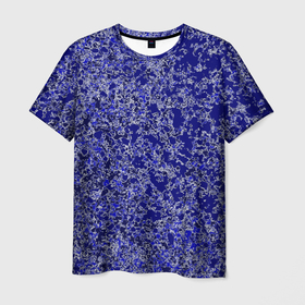 Мужская футболка 3D с принтом Синий кислота в Курске, 100% полиэфир | прямой крой, круглый вырез горловины, длина до линии бедер | 