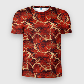 Мужская футболка 3D Slim с принтом Корни деревьев в Белгороде, 100% полиэстер с улучшенными характеристиками | приталенный силуэт, круглая горловина, широкие плечи, сужается к линии бедра | 