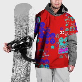 Накидка на куртку 3D с принтом смайлы для настроения в Тюмени, 100% полиэстер |  | 