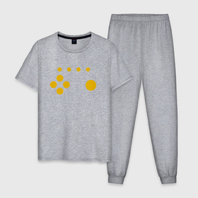 Мужская пижама хлопок с принтом Brick Game кнопки абстракция в Санкт-Петербурге, 100% хлопок | брюки и футболка прямого кроя, без карманов, на брюках мягкая резинка на поясе и по низу штанин
 | 