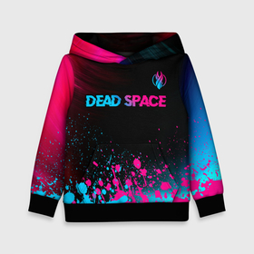 Детская толстовка 3D с принтом Dead Space   neon gradient: символ сверху , 100% полиэстер | двухслойный капюшон со шнурком для регулировки, мягкие манжеты на рукавах и по низу толстовки, спереди карман-кенгуру с мягким внутренним слоем | 