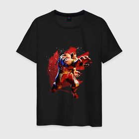 Мужская футболка хлопок с принтом Street Fighter 6 Zangief в Кировске, 100% хлопок | прямой крой, круглый вырез горловины, длина до линии бедер, слегка спущенное плечо. | 