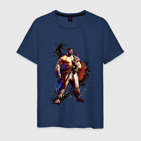 Мужская футболка хлопок с принтом Street Fighter 6 Ryu в Тюмени, 100% хлопок | прямой крой, круглый вырез горловины, длина до линии бедер, слегка спущенное плечо. | 
