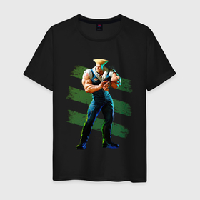 Мужская футболка хлопок с принтом Street Fighter 6 Guile в Тюмени, 100% хлопок | прямой крой, круглый вырез горловины, длина до линии бедер, слегка спущенное плечо. | 