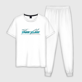 Мужская пижама хлопок с принтом FaZe clan art в Курске, 100% хлопок | брюки и футболка прямого кроя, без карманов, на брюках мягкая резинка на поясе и по низу штанин
 | 