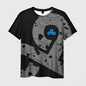 Мужская футболка 3D с принтом Форма Cloud 9 black в Курске, 100% полиэфир | прямой крой, круглый вырез горловины, длина до линии бедер | 
