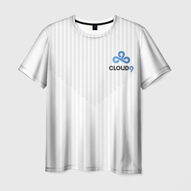 Мужская футболка 3D с принтом Cloud9 white в Санкт-Петербурге, 100% полиэфир | прямой крой, круглый вырез горловины, длина до линии бедер | 