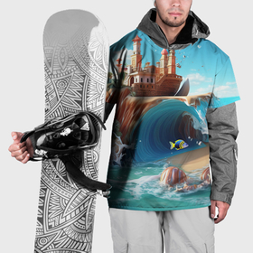 Накидка на куртку 3D с принтом Подводный  мир в Тюмени, 100% полиэстер |  | 