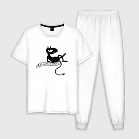 Мужская пижама хлопок с принтом Люцик в Белгороде, 100% хлопок | брюки и футболка прямого кроя, без карманов, на брюках мягкая резинка на поясе и по низу штанин
 | 