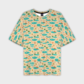 Мужская футболка oversize 3D с принтом озера паттерн в Тюмени,  |  | 