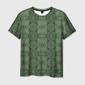 Мужская футболка 3D с принтом Крокодиловый стиль в Белгороде, 100% полиэфир | прямой крой, круглый вырез горловины, длина до линии бедер | 