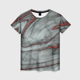 Женская футболка 3D с принтом Grey style pattern в Кировске, 100% полиэфир ( синтетическое хлопкоподобное полотно) | прямой крой, круглый вырез горловины, длина до линии бедер | 