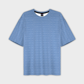 Мужская футболка oversize 3D с принтом Волны голубой в Санкт-Петербурге,  |  | 