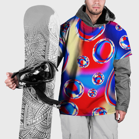 Накидка на куртку 3D с принтом Объемные цветные пузыри , 100% полиэстер |  | 