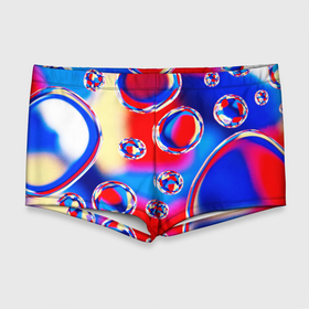 Мужские купальные плавки 3D с принтом Объемные цветные пузыри в Новосибирске, Полиэстер 85%, Спандекс 15% |  | Тематика изображения на принте: 