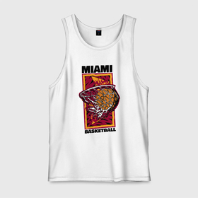 Мужская майка хлопок с принтом Miami Heat shot в Кировске, 100% хлопок |  | Тематика изображения на принте: 