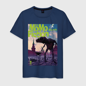 Мужская футболка хлопок с принтом MoMo   инопланетный монстр на Красной площади в Москве в Тюмени, 100% хлопок | прямой крой, круглый вырез горловины, длина до линии бедер, слегка спущенное плечо. | 