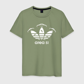 Мужская футболка хлопок с принтом Area 51 в Курске, 100% хлопок | прямой крой, круглый вырез горловины, длина до линии бедер, слегка спущенное плечо. | 