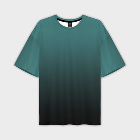 Мужская футболка oversize 3D с принтом Градиент зелено черный ,  |  | Тематика изображения на принте: 