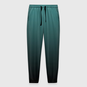 Мужские брюки 3D с принтом Градиент зелено черный в Кировске, 100% полиэстер | манжеты по низу, эластичный пояс регулируется шнурком, по бокам два кармана без застежек, внутренняя часть кармана из мелкой сетки | 