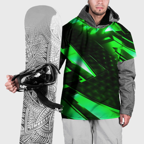 Накидка на куртку 3D с принтом Яркий зеленый  неон в Белгороде, 100% полиэстер |  | 