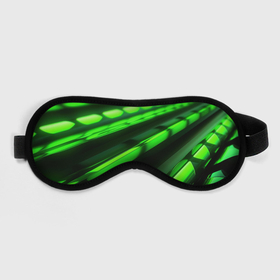Маска для сна 3D с принтом Green neon abstract в Санкт-Петербурге, внешний слой — 100% полиэфир, внутренний слой — 100% хлопок, между ними — поролон |  | 