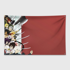 Флаг-баннер с принтом Адский рай персонажи в Кировске, 100% полиэстер | размер 67 х 109 см, плотность ткани — 95 г/м2; по краям флага есть четыре люверса для крепления | 