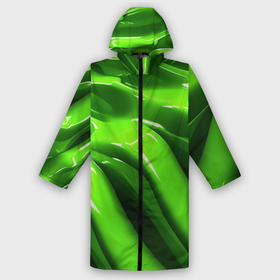 Мужской дождевик 3D с принтом Текстура зеленая слизь в Санкт-Петербурге,  |  | 