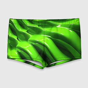 Мужские купальные плавки 3D с принтом Текстура зеленая слизь в Кировске, Полиэстер 85%, Спандекс 15% |  | Тематика изображения на принте: 