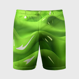 Мужские шорты спортивные с принтом Зеленая слизь в Кировске,  |  | 