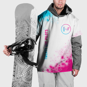 Накидка на куртку 3D с принтом Twenty One Pilots neon gradient style: надпись, символ в Тюмени, 100% полиэстер |  | Тематика изображения на принте: 