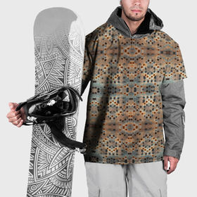 Накидка на куртку 3D с принтом Ржавые абстрактные цветы в горошек в Белгороде, 100% полиэстер |  | 