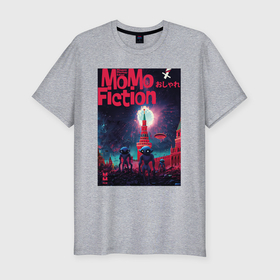 Мужская футболка хлопок Slim с принтом MoMo    инопланетяне на Красной площади в Москве в Курске, 92% хлопок, 8% лайкра | приталенный силуэт, круглый вырез ворота, длина до линии бедра, короткий рукав | 