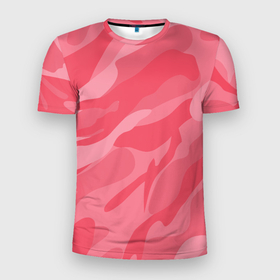 Мужская футболка 3D Slim с принтом Pink military в Тюмени, 100% полиэстер с улучшенными характеристиками | приталенный силуэт, круглая горловина, широкие плечи, сужается к линии бедра | Тематика изображения на принте: 