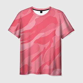 Мужская футболка 3D с принтом Pink military в Петрозаводске, 100% полиэфир | прямой крой, круглый вырез горловины, длина до линии бедер | 