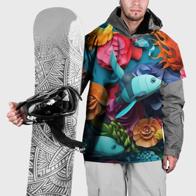 Накидка на куртку 3D с принтом Объемный морской мир в Кировске, 100% полиэстер |  | Тематика изображения на принте: 