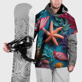 Накидка на куртку 3D с принтом Морская звезда объемная в Петрозаводске, 100% полиэстер |  | Тематика изображения на принте: 