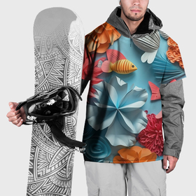 Накидка на куртку 3D с принтом Объемный  морской  мир в Кировске, 100% полиэстер |  | Тематика изображения на принте: 