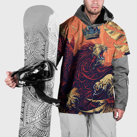 Накидка на куртку 3D с принтом Грифон с головой льва в Санкт-Петербурге, 100% полиэстер |  | Тематика изображения на принте: 