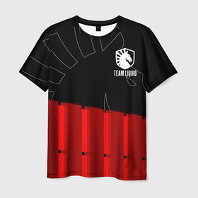 Мужская футболка 3D с принтом Форма Team Liquid red в Петрозаводске, 100% полиэфир | прямой крой, круглый вырез горловины, длина до линии бедер | 