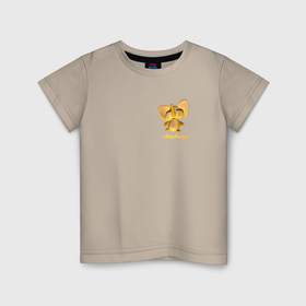 Детская футболка хлопок с принтом Маленький желтый слоненок в Кировске, 100% хлопок | круглый вырез горловины, полуприлегающий силуэт, длина до линии бедер | 