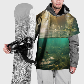 Накидка на куртку 3D с принтом Поводный мир и рыбы в Кировске, 100% полиэстер |  | 
