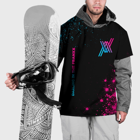 Накидка на куртку 3D с принтом Darling in the FranXX   neon gradient: надпись, символ в Кировске, 100% полиэстер |  | 