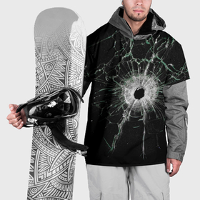 Накидка на куртку 3D с принтом Осколки стекла в Тюмени, 100% полиэстер |  | 