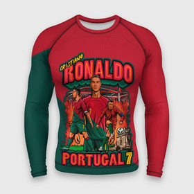 Мужской рашгард 3D с принтом Криштиану Роналду сборная Португалии 7 ,  |  | 