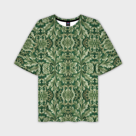 Мужская футболка oversize 3D с принтом Зелёный гобелен ,  |  | Тематика изображения на принте: 