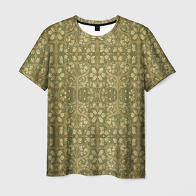 Мужская футболка 3D с принтом Золотой виноградник в Екатеринбурге, 100% полиэфир | прямой крой, круглый вырез горловины, длина до линии бедер | 