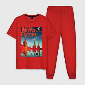 Мужская пижама хлопок с принтом MoMo   детский пляж на Красной площади в Москве в Кировске, 100% хлопок | брюки и футболка прямого кроя, без карманов, на брюках мягкая резинка на поясе и по низу штанин
 | 