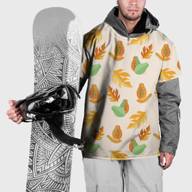Накидка на куртку 3D с принтом Осенняя папайя , 100% полиэстер |  | 