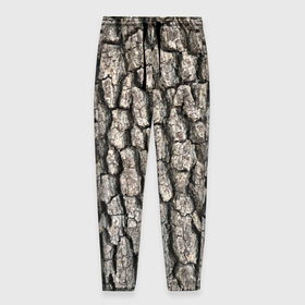 Мужские брюки 3D с принтом кора дерева в Санкт-Петербурге, 100% полиэстер | манжеты по низу, эластичный пояс регулируется шнурком, по бокам два кармана без застежек, внутренняя часть кармана из мелкой сетки | 